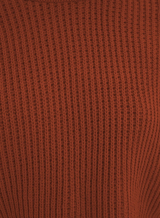 trendyol Tile Crop Wide Fit Spanish Sleeve Knitwear Sweater - Image 4