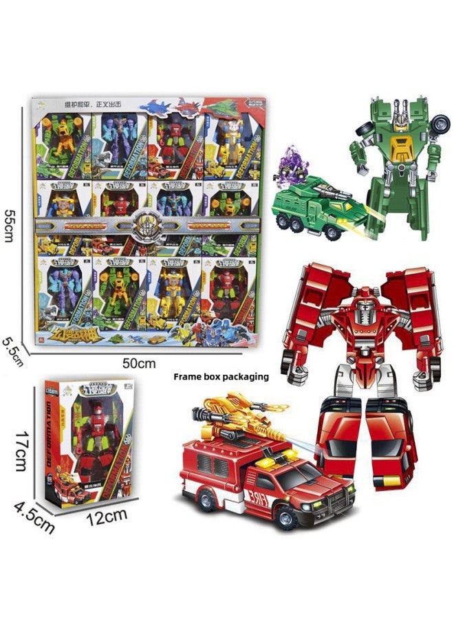 Magic Change God Of War Beast Deformation Robot King Kong Toy Boy Stall Night Market Supermarket Children's Toy-Color:54132 【big】 Hanging Board Mounted 【inertial Special Police Car】 Random Color D16 - Image 2