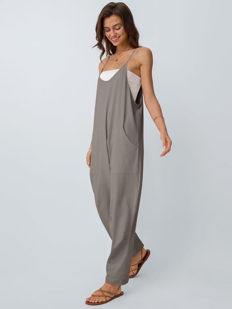 AUTOMET Jumpsuits for Women Casual Summer Outfits Rompers Comfy Beach Vacation Trendy Overalls Jumpers Fashion Clothes 2026 GreyGreen S - Image 3