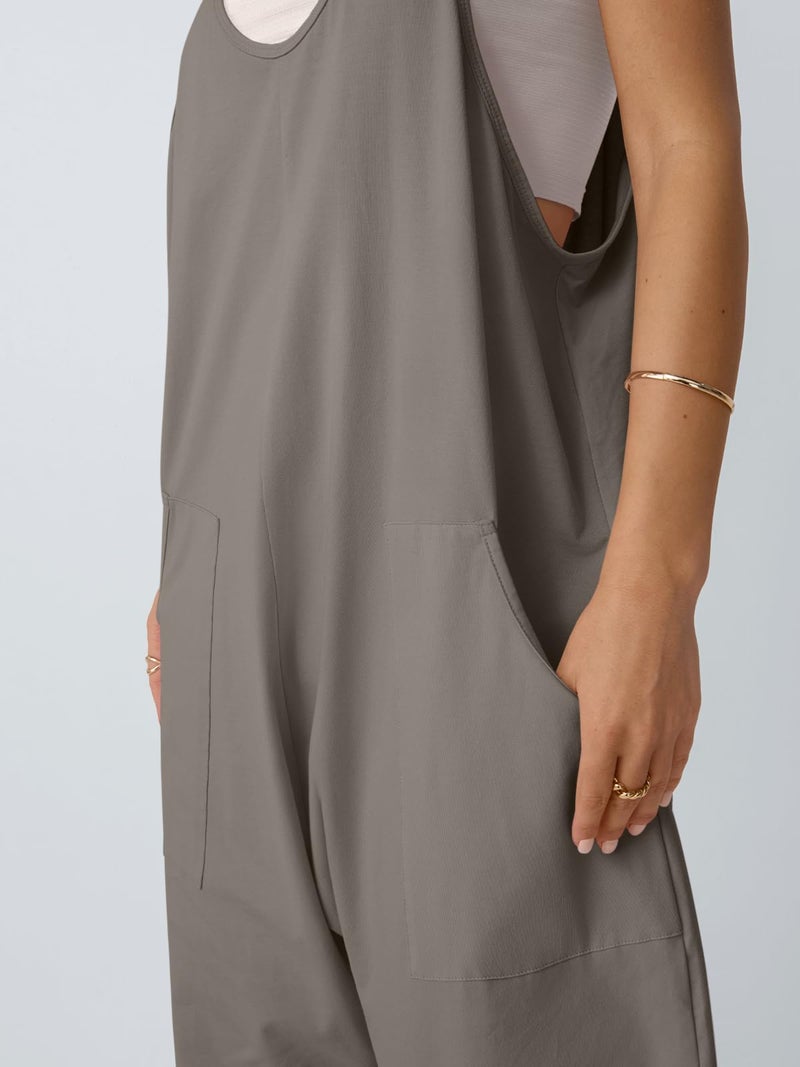 AUTOMET Jumpsuits for Women Casual Summer Outfits Rompers Comfy Beach Vacation Trendy Overalls Jumpers Fashion Clothes 2026 GreyGreen S - Image 5