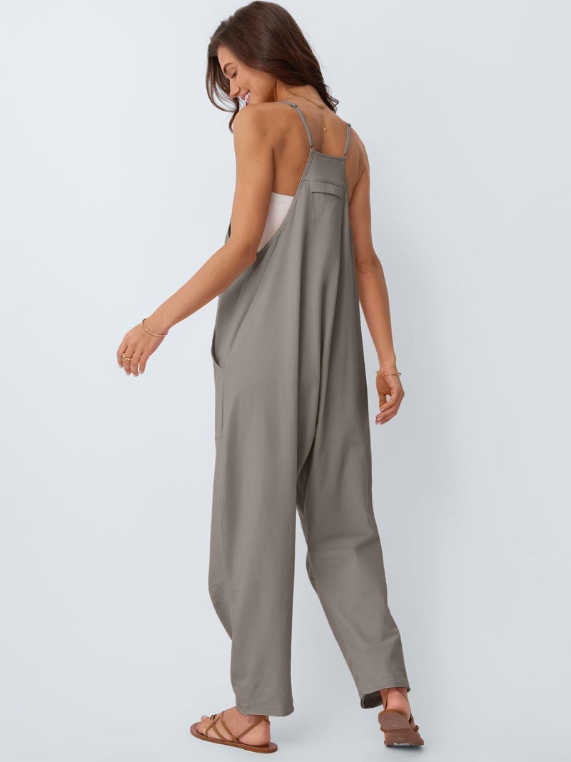 AUTOMET Jumpsuits for Women Casual Summer Outfits Rompers Comfy Beach Vacation Trendy Overalls Jumpers Fashion Clothes 2026 GreyGreen S - Image 4