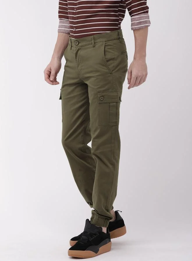 شركة المرآب الهندية بنطال كارجو بقصة ضيقة بخصر متوسط