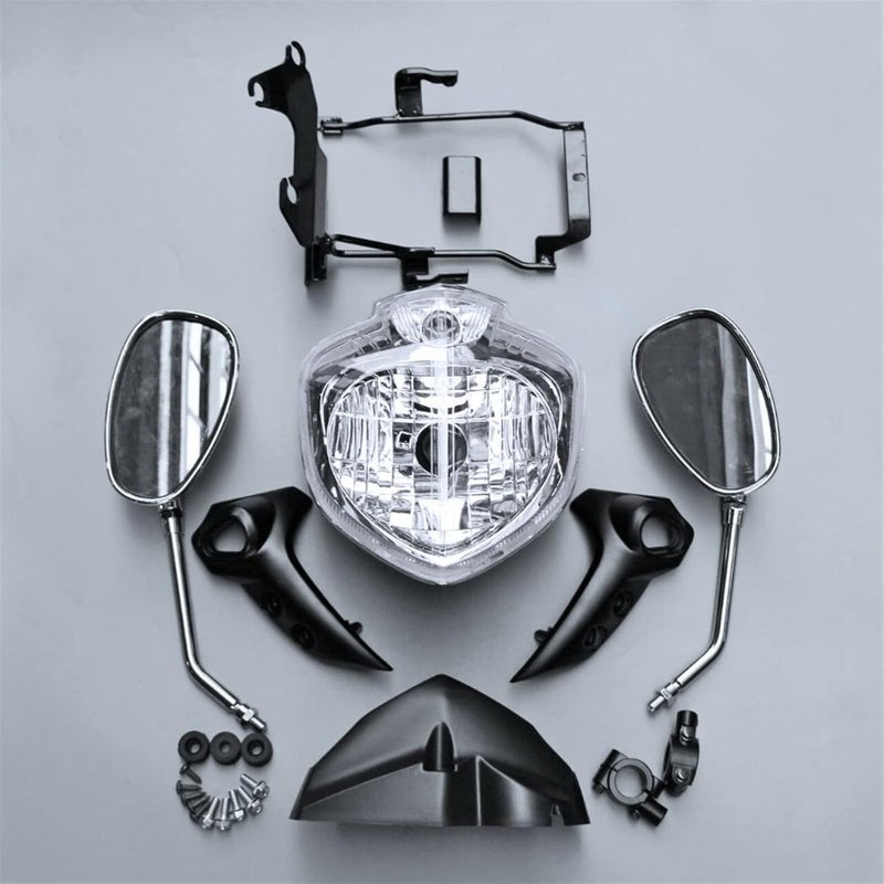 QASULER Motorcycle Headlight Assembly Kit for Yamaha FZ6 2007-2010 - Image 1