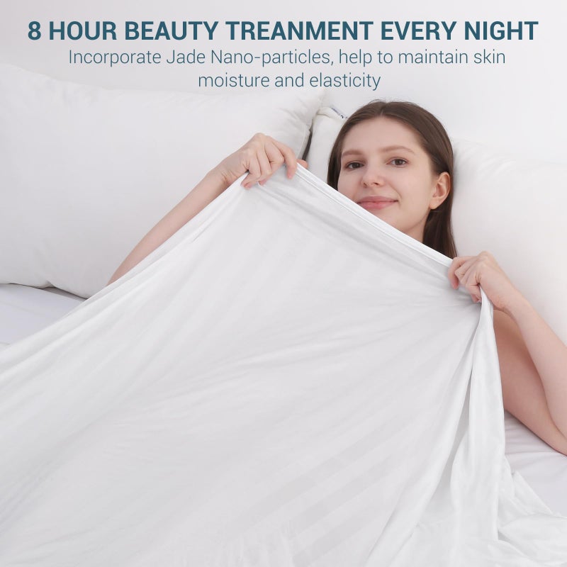 اليجير تبرد التبريد الثوري الأنيق يمتص الحرارة للحفاظ على جسمه باردًا للعرق الليلي قوسًا مزدوجًا chill3.0 الألياف الباردة Q-Max> 0.5 بطانيات باردة صيف خفيفة الوزن 51 "× 67" " - Image 4