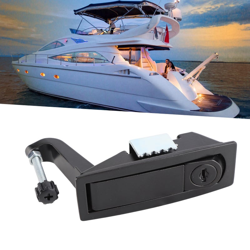 Zinc Alloy Compression Latch Adjustable Lever with Locking Trigger Lock for RV Marine Boat Cabinet Toolbox - Image 1