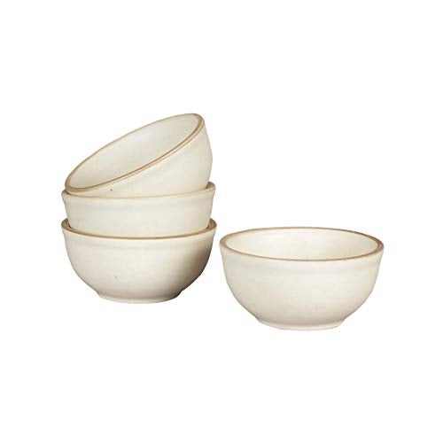 miah decor Miah Décor Ceramic Bowls Set of 4 Pcs Handcrafted Stoneware Matte Finish Dinner Bowl Katori Microwave Safe Freezer Safe Dishware Safe Dessert Snack Soup for Kitchen and Dinning -260 ml - Image 2