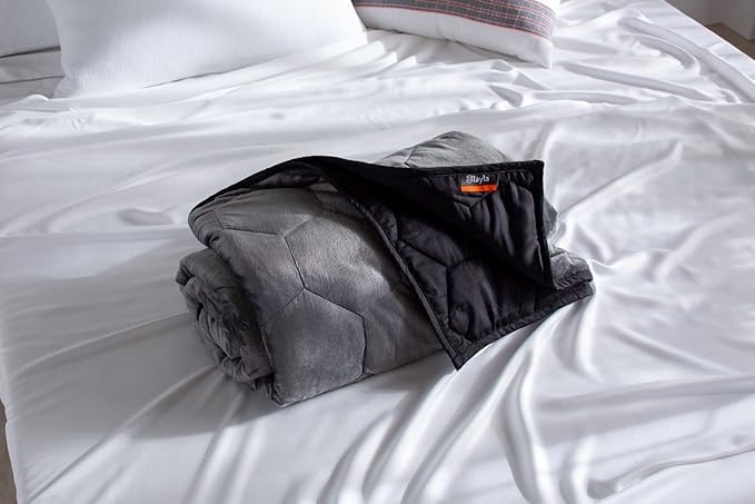 Layla 300 Thread Count Weighted Blanket with Fleece Top Layer 100 Cotton Bottom Layer 20 pounds