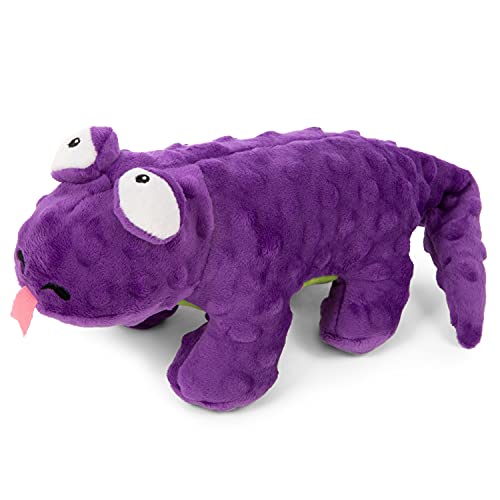 goDog Action Plush Lizard Animated Squeaky Dog Toy Chew Guard Technology Purple One Size - Image 1