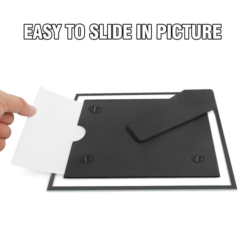 HIKWADERY 5x7 Picture Frames Silver - Set of 2  HD Real Glass 5 by 7 Photo Frame Mirrored Edge Great Gift  for Tabletop Display (5 x 7  Silver) - Image 5