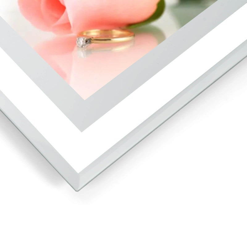 HIKWADERY 5x7 Picture Frames Silver - Set of 2  HD Real Glass 5 by 7 Photo Frame Mirrored Edge Great Gift  for Tabletop Display (5 x 7  Silver) - Image 2