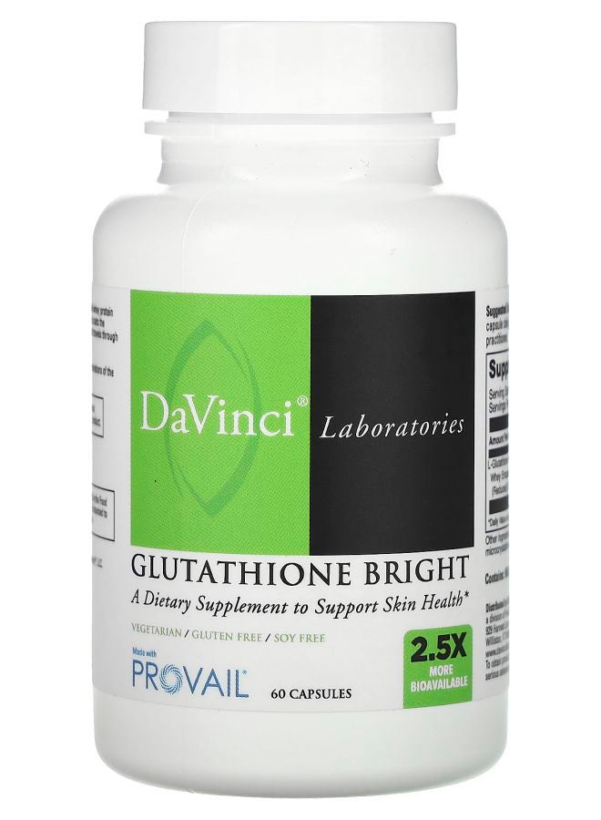 DaVinci Laboratories of Vermont Glutathione Bright  60 Capsules