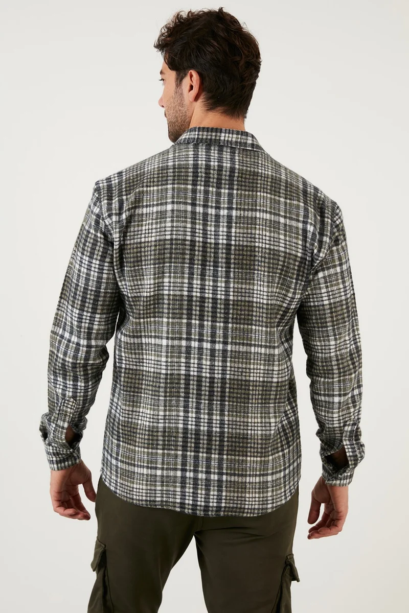 Buratti Plaid Patterned Cotton Regular Fit Winter Shirt Men's Shirt 5896601