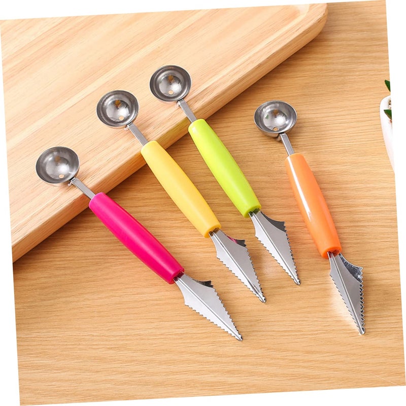 Stainless Steel Double Headed Wavy Fruit Scooper Slicer Carving Tool For Creative Cutting - Image 4