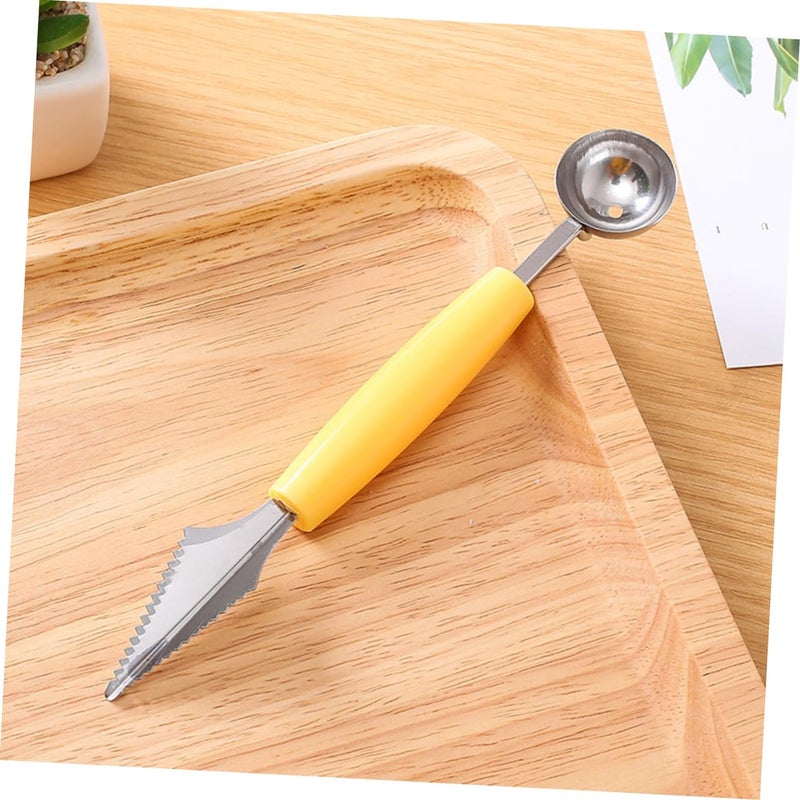 Stainless Steel Double Headed Wavy Fruit Scooper Slicer Carving Tool For Creative Cutting - Image 3