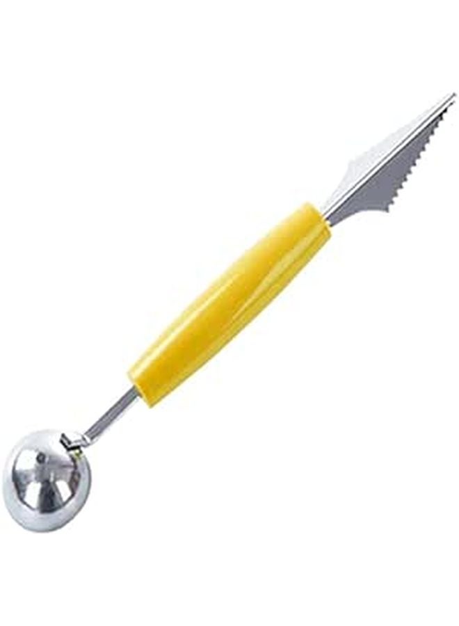 Stainless Steel Double Headed Wavy Fruit Scooper Slicer Carving Tool For Creative Cutting - Image 1