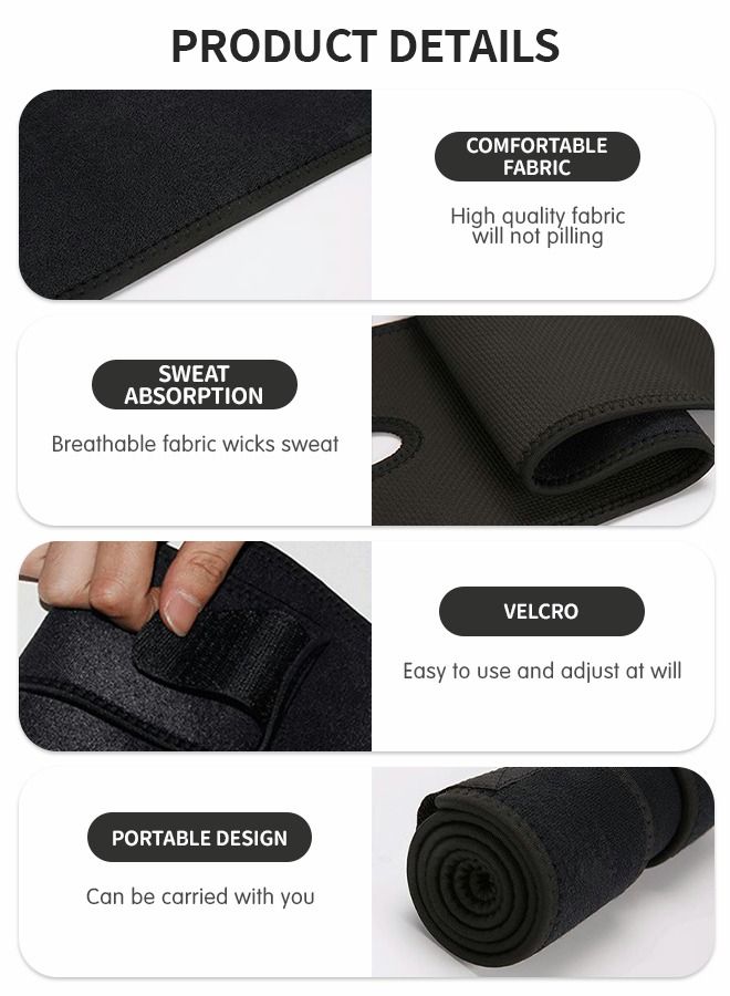 GROIC Adjustable Thigh Brace Support, Quadriceps Support and Thigh Wraps, Adjustable Compression Sleeve, Thigh Brace Hamstring Wrap with Anti-Slip Silicone Strips for Leg Sprains, Strains, Tendonitis Injury - Image 3