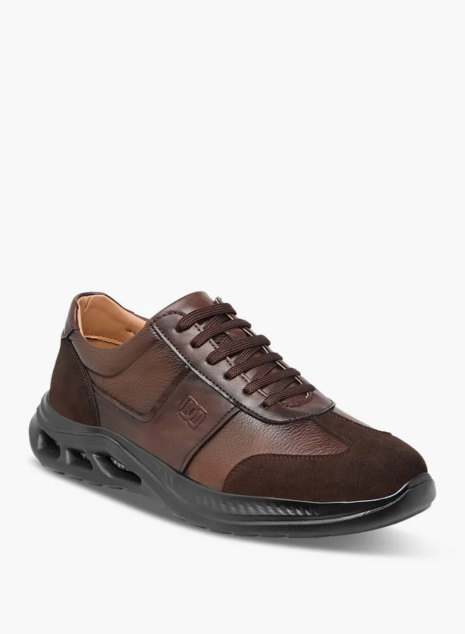 دوتشيني Men's Panelled Lace-Up Sneakers