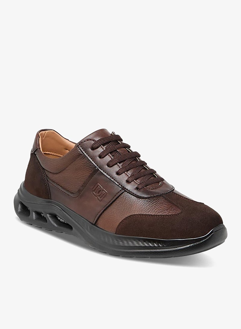 DUCHINI Men's Panelled Lace-Up Sneakers - Image 2