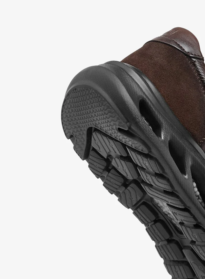 DUCHINI BROWN Men's Panelled Lace-Up Sneakers for Men | Best Price UAE