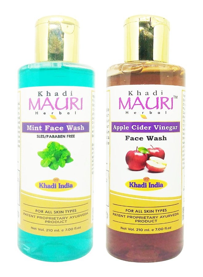 كادي غسول الوجه خادي موري بنكهة النعناع وخل التفاح - عبوة من قطعتين (420 مل) - Image 1