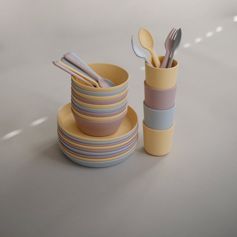 Baby Born Mushie Fork and Spoon Set for Kids | Flatware Cutlery | 1x Set of Dinnerware Pieces | Reuseable | Dishwasher- and Microwave Safe | Easy for Baby or Child to Hold | Made in Denmark (Soft Lilac) - Image 2