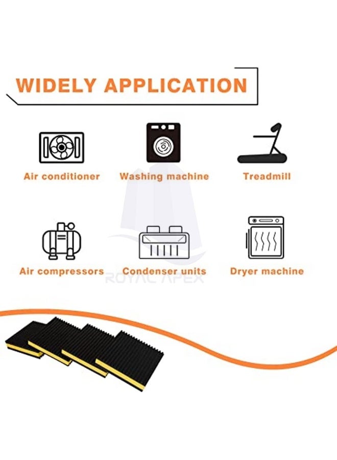 Royal Apex 2Pcs Anti-Vibration Pad-Heavy Duty Rubber And Cork Isolation Pads For Air Compressor Treadmill Washer And Dryer Air Conditioner Units Etc 45Cmx45Cm  - Image 5