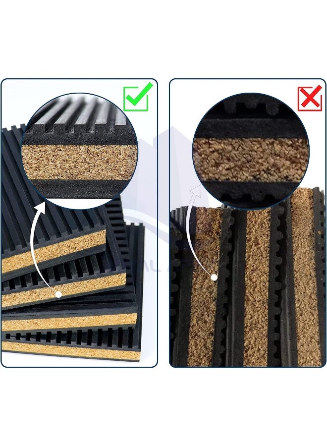 Royal Apex 2Pcs Anti-Vibration Pad-Heavy Duty Rubber And Cork Isolation Pads For Air Compressor Treadmill Washer And Dryer Air Conditioner Units Etc 45Cmx45Cm  - Image 4