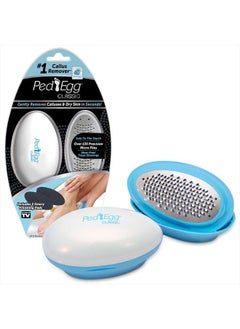 Ped Egg Classic Callus Remover, As Seen On TV, New Look, Safely and Painlessly Remove Tough Calluses & Dry Skin to Reveal Smooth Soft Feet, 135 Precision Micro-Blades, Traps Shavings Mess-Free