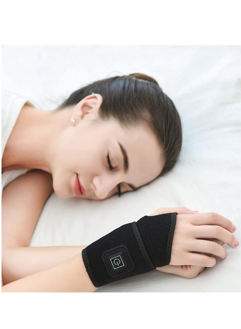 general Electric Heated Wrist Brace Wrap Wrist Heating Pad 3-level Temperature Control Wrist Warmer Support Wristband Heat Therapy for Injury Arthritis Tendonitis Joint Pain Relief - Image 3