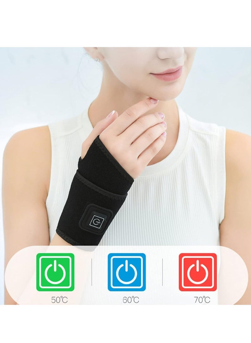 general Electric Heated Wrist Brace Wrap Wrist Heating Pad 3-level Temperature Control Wrist Warmer Support Wristband Heat Therapy for Injury Arthritis Tendonitis Joint Pain Relief - Image 4