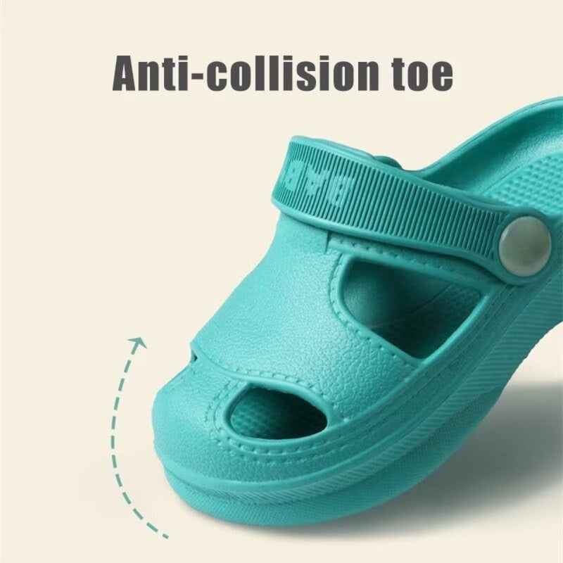 ZONEY Toddler Boys Girls Closed-Toe Sandals with Back Strap Easy Wear Summer Beach for Outdoor Walking Shower - Image 3