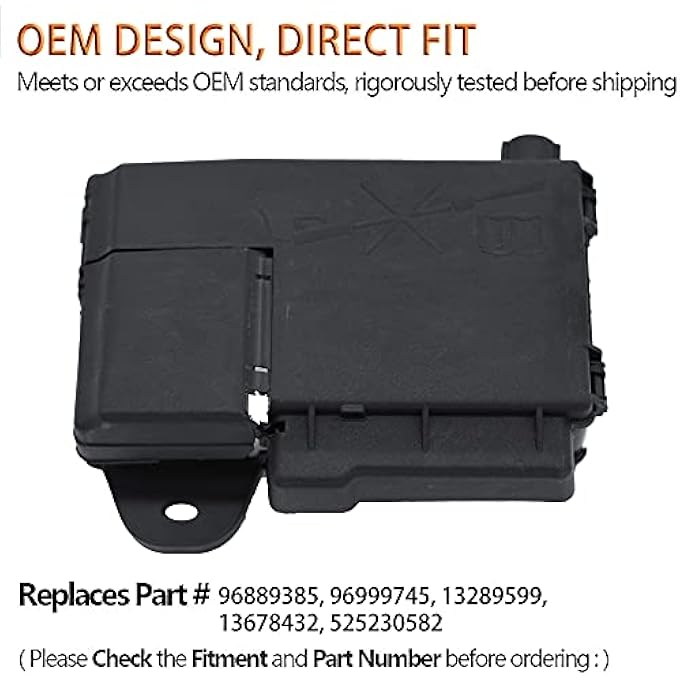 fokes Fuse Box Battery Terminal With Cover Compatible With Gm 20112015 Chevy Cruze 20122014 Orlando Replaces  96889385 - Image 2