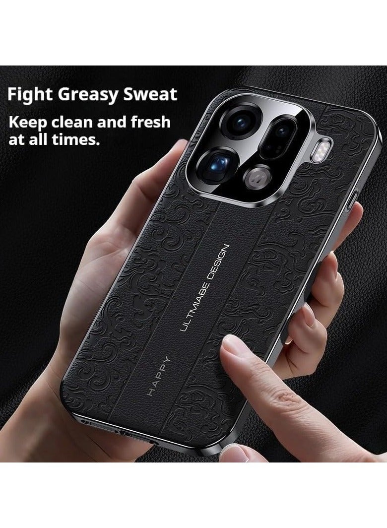 general Case compatible with the OPPO Find X9 Ultra 5G; luxury embossed leather case featuring an auspicious cloud pattern, designed for the OPPO Find X9 Ultra - Image 3