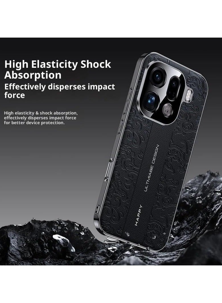 general Case compatible with the OPPO Find X9 Ultra 5G; luxury embossed leather case featuring an auspicious cloud pattern, designed for the OPPO Find X9 Ultra - Image 4