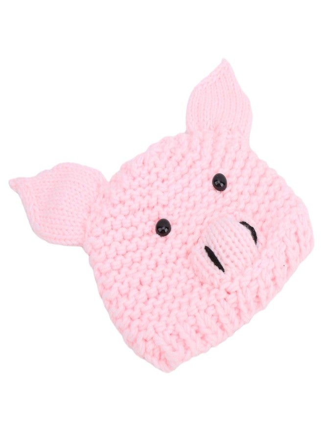 Kadimendium Baby Knitted Hat, No Fading Baby Hat Crochet Pig HatPractical for Photography() - Image 1