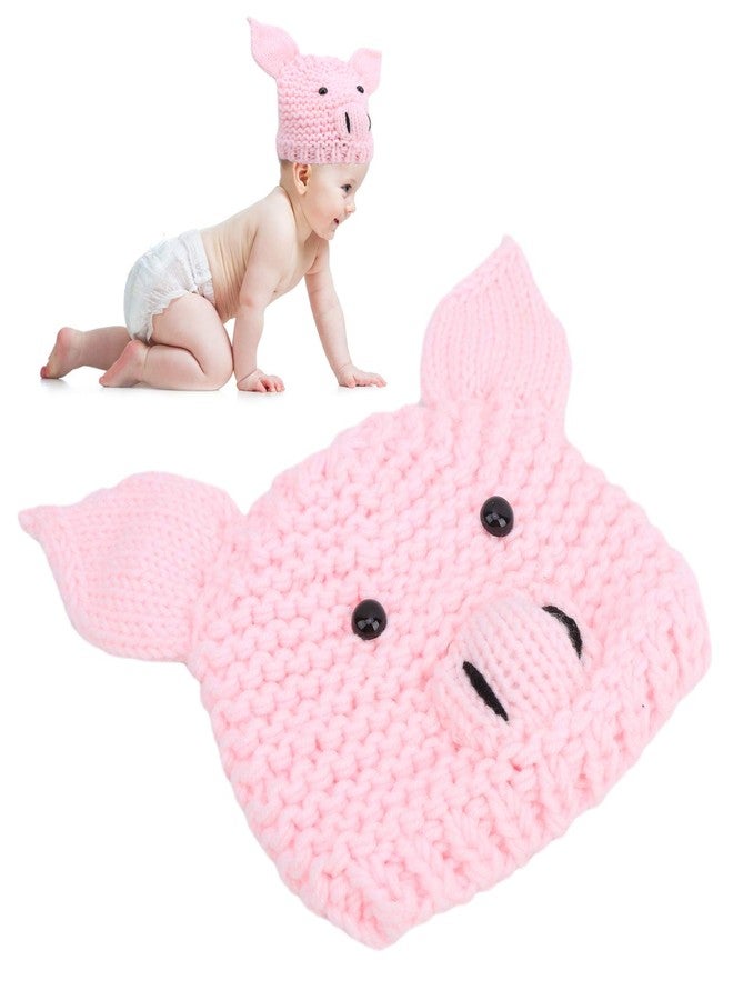 Kadimendium Baby Knitted Hat, No Fading Baby Hat Crochet Pig HatPractical for Photography() - Image 4