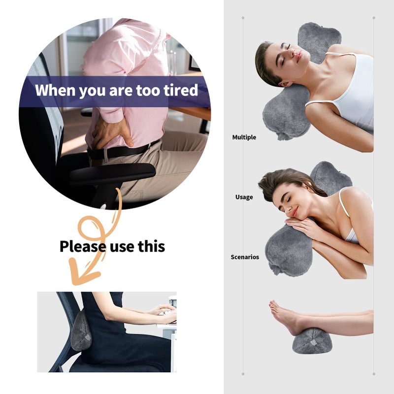 VCOMSOFT Recliner Headrest Pillow, Head Pillow for Recliner Chair, Head Pillow for Sofa, Recliner Neck Pillows, Recliner Neck Pillow, Bone Neck Pillow, Couch Neck Pillow (Dark Grey) - Image 5