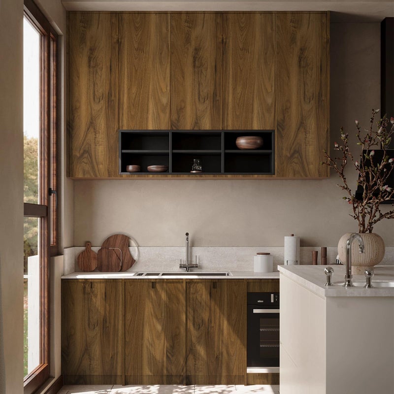 COSNIGHT Wood Contact Paper Peel and Stick - Brown Self Adhesive Vinyl Wrap Wooden Grain Waterproof Wallpaper - 15.7''x120'' Removable Nature Wall Paper for Cabinet Countertop Kitchen - Image 4