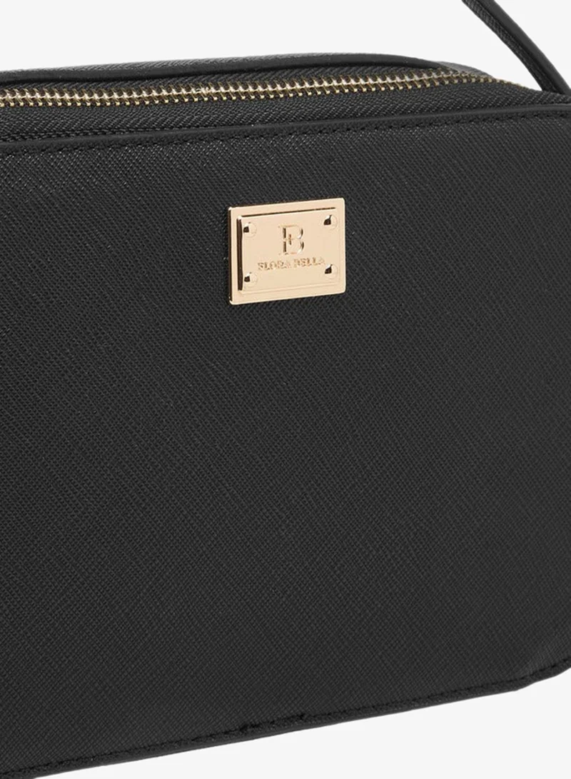 Flora Bella By Shoexpress Textured Crossbody Bag with Chain Strap and Zip Closure