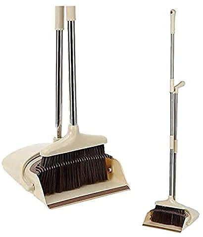 Shivaaro Multipurpose Combo of Long Handle Plastic Broom with Dustpan for Home and Office Cleaning Broom with Dustpan Set for Floor Cleaning with Dustpan for Kitchne Floor Cleaing Plastic Broom