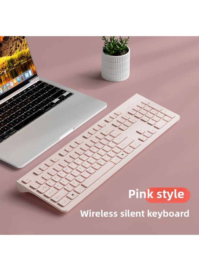 Wireless Keyboard Mouse Suit Laptop External Chocolate Unlimited Keyboard Mouse Silent Office Typing Mute-Color:Silent Button-pink/wireless Single Keyboard [feels Really Good/ultra-thin Silent/long-lasting Battery Life]-yes  - Image 1