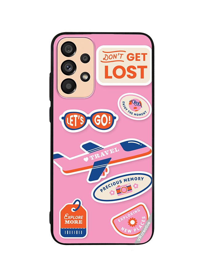 VR CREATIVE Protective Case Cover For Samsung Galaxy A53 5G Travel Sticker Design Multicolour - Image 1