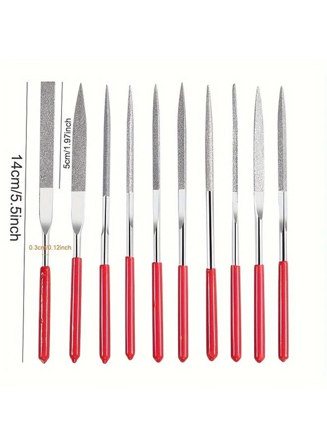 5pcs Diamond Mini Needle Files Set 140mm Precision Craft Tools For Ceramic Wood Jewelry Polishing - Image 4
