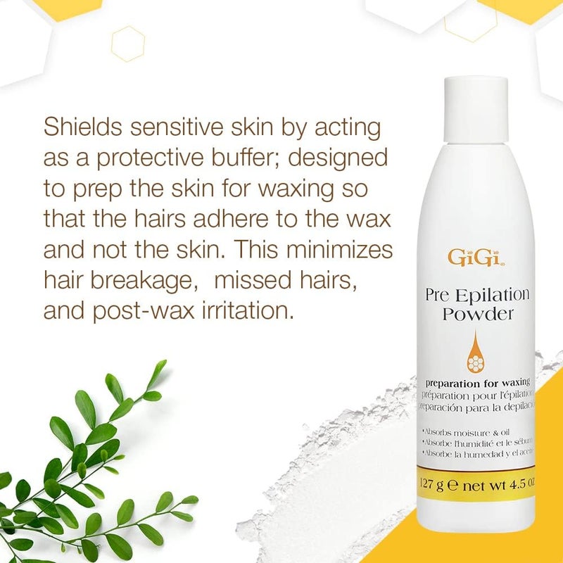 GiGi Pre Epilation Dusting Powder, 4.5 Ounce - Effective Waxing Preparation - Image 2