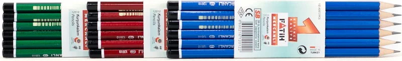 اوبلاند Stationery Fatih Coral Pencil Hb Soft Tip Ergonomic Design Durable 36 Piece Set