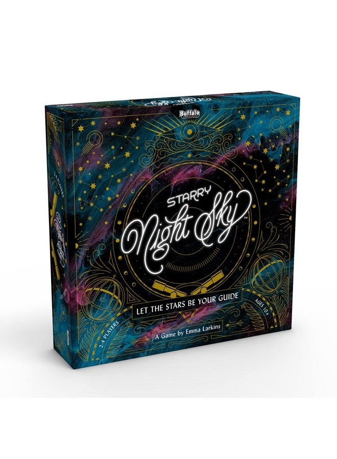 Buffalo Games - Starry Night Sky Game - Exploration Mission Based competative Sky Mapping Game - Goal Track Oriented Point System - Rich Board Layout with Unique Movement Rules - Image 1