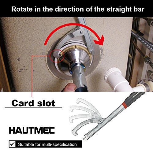 HAUTMEC Sink Strainer Lock Nut Wrench Sink Drain Wrench for Kitchen Sink Basket Strainer PL0038 - Image 3
