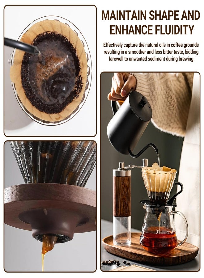 Nextpal 100-Count Coffee Filters, Cone Paper Filters for Pour Over Coffee Makers, Unbleached Brown Disposable Paper Fits for Drip and Pour Over Maker 1-4 Cup Size - Image 2