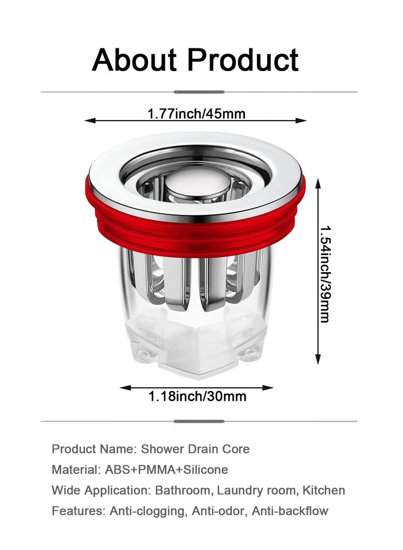 4 Pack Bathroom Sink Strainer, Anti-Odor Anti-Clog Sink Drain Strainer, Suitable for Kitchen Bathtub Sink Drains Anti Clogging Sink Drain Filter - Image 5