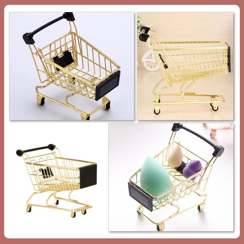 Uonlytech Shopping Cart Makeup Sponge Holder Beauty Egg Drying Rack Mini Cosmetic Puff Storage Organizer Breathable Makeup Supplies for Bathroom Use - Image 3
